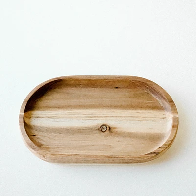 Oval serving tray - Acacia wood