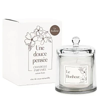 Glass cloche candle - Le bonheur