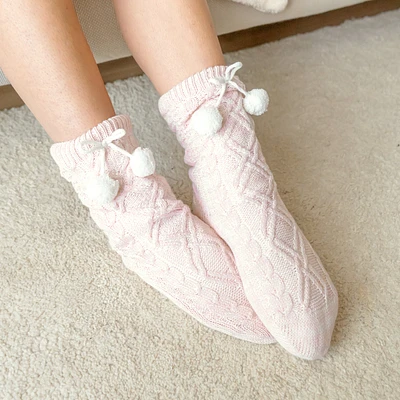 Lined wool socks