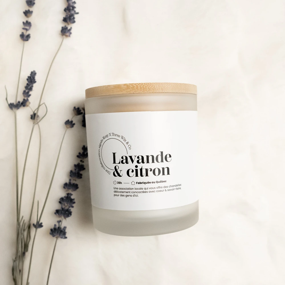 Candle 2 wicks - Lavender & lemon