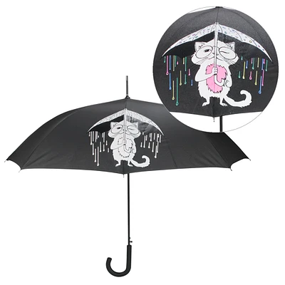 Parapluie changeant de couleurs - Chat grognon