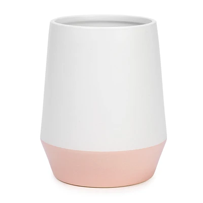 White vase - Pink base