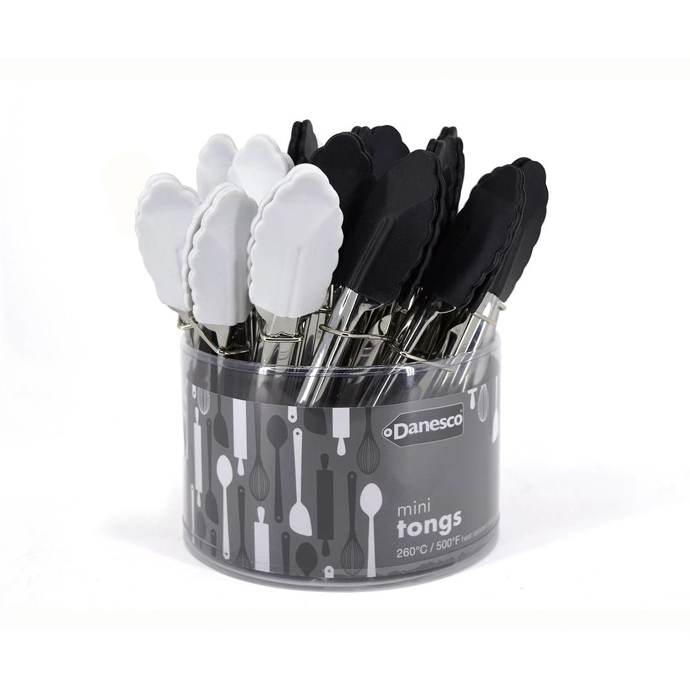 Mini silicone tongs - Black or white