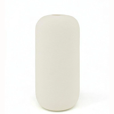 Stoneware textured vase - 9,5"