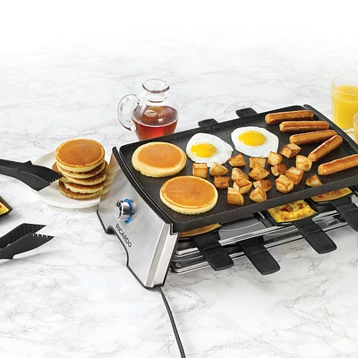 Reversible raclette set