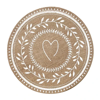 Round patterned placemat - Heart