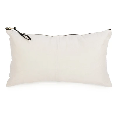 Coussin rectangle faux suède - Beige