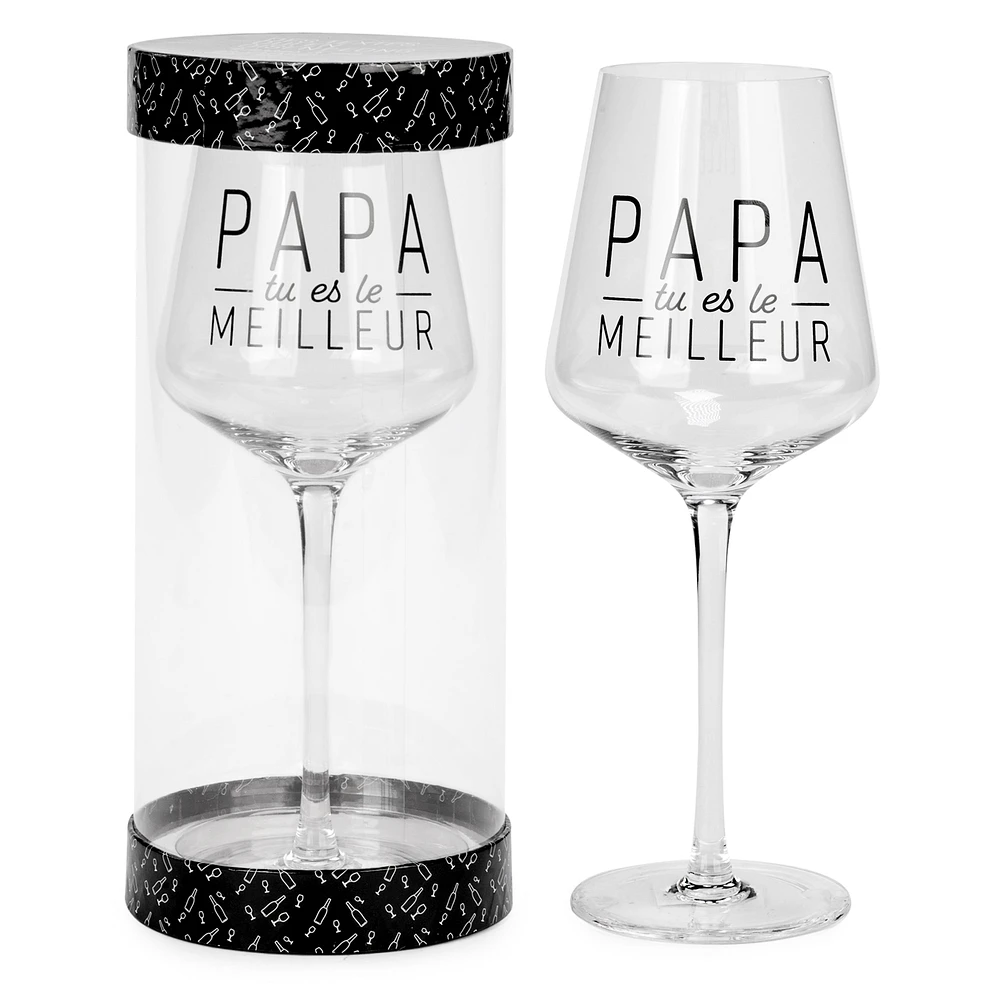 Verre à vin - Papa tu es le meilleur