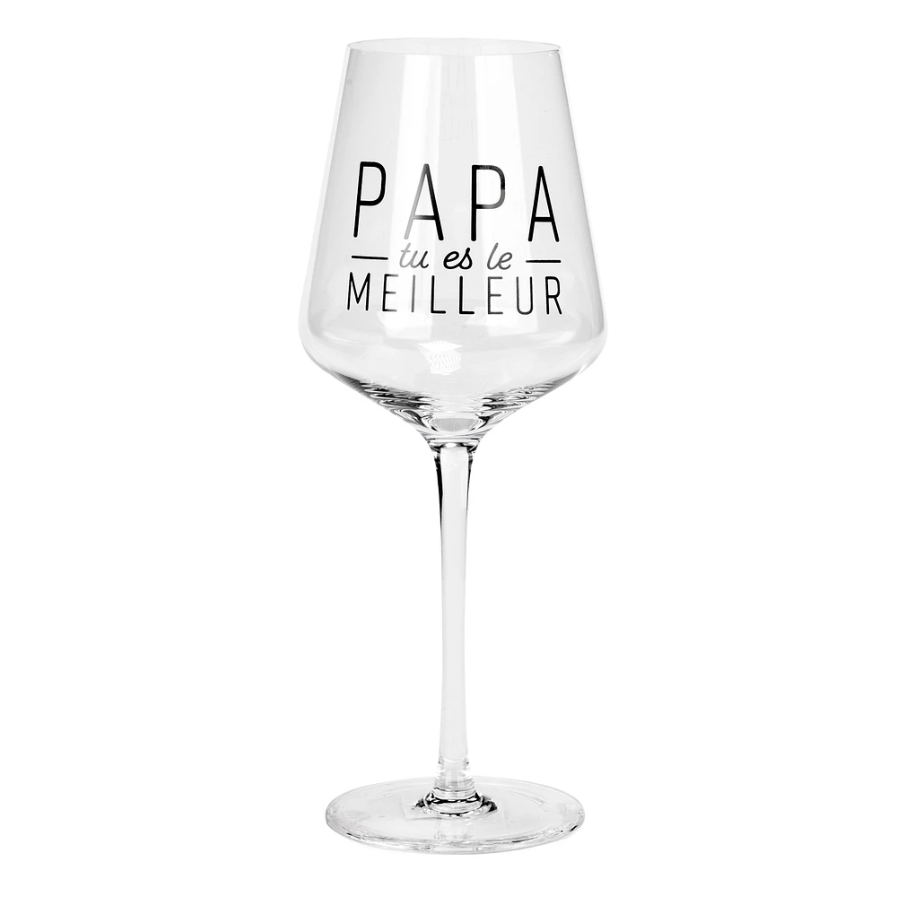 Verre à vin - Papa tu es le meilleur