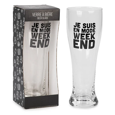 Beer glass - Je suis en mode week-end