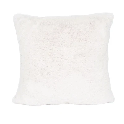 Coussin fausse fourrure de lapin - Blanc