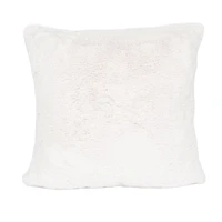 Fake rabbit fur cushion - White