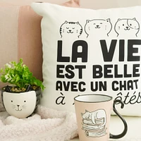 Eco text cushion - Cat