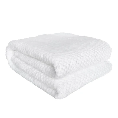 Jeté Kozy texturé - Blanc
