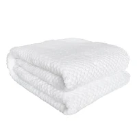 Jeté Kozy texturé - Blanc