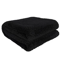 Jeté Kozy texturé - Noir