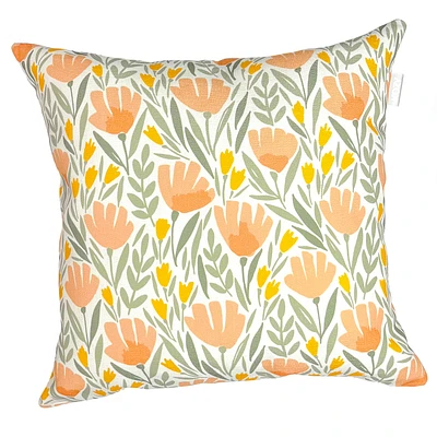 Coussin Kozy - Fleurs cantaloup