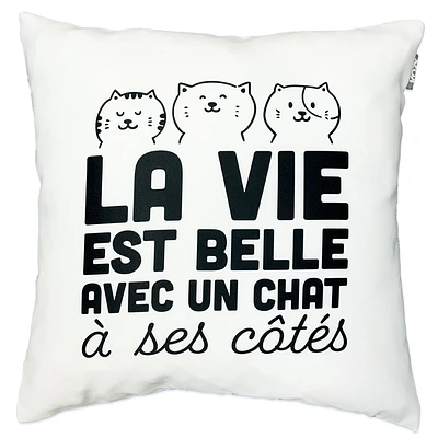 Eco text cushion - Cat