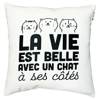 Eco text cushion - Cat