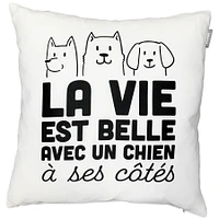 Coussin à texte éco - Chien