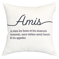 Coussin à texte éco - Amis