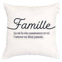 Coussin à texte éco - Famille