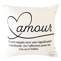 Eco text cushion - Amour