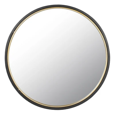 Miroir rond noir & doré