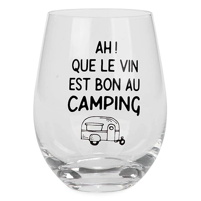 Stemless wine glass - Camping