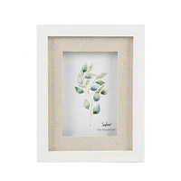 Cadre photo blanc et lin - 6 x 8