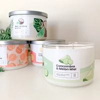 Chandelle 3 mèches - Concombre Melon
