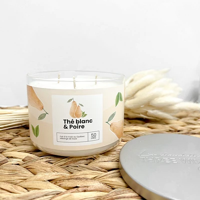 3-Wick Candle - White Tea and Pear