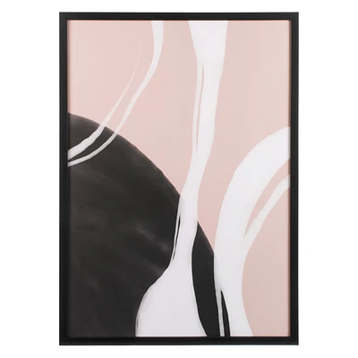 Abstract wall frame - Black & pink