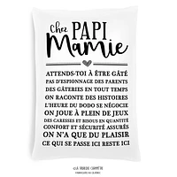 Coussin à texte - Mamie et papi