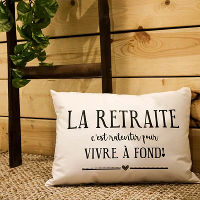 Coussin à texte - Retraite