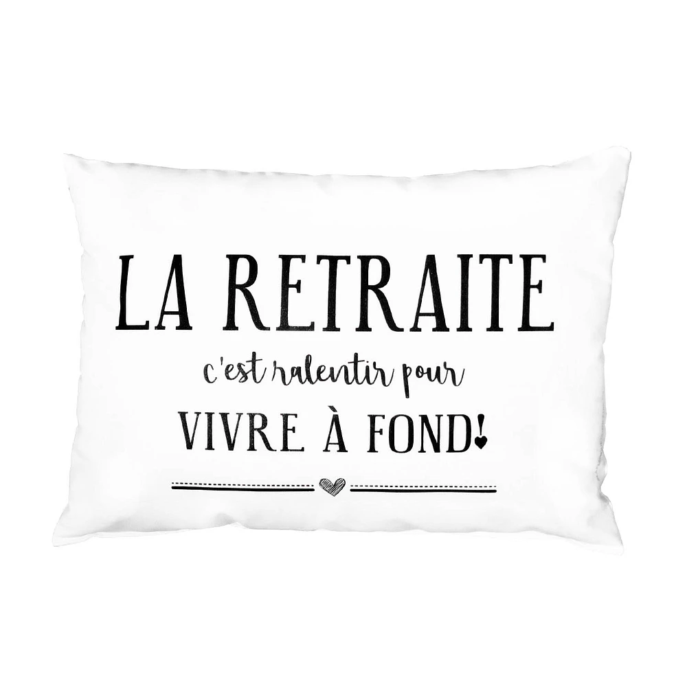 Coussin à texte - Retraite