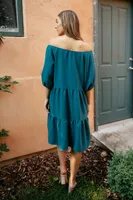 Teal Tiers Dress