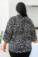 A Bit Of Fun Animal Print Blouse Black