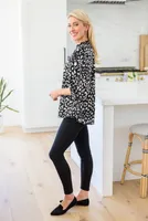 A Bit Of Fun Animal Print Blouse Black