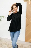 Back Black Baby Doll Top