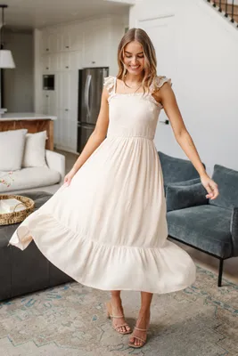 Clear View Dress Oatmeal