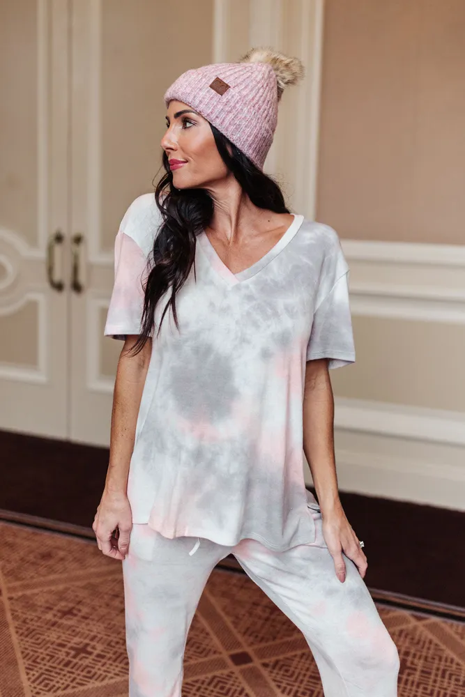 Cloud 9 Tie Dye Top Peach