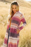 Country Roads Cardigan Magenta