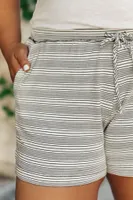 Cozy Stripes Shorts Gray