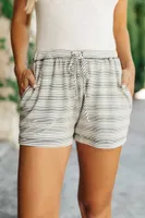 Cozy Stripes Shorts Gray