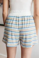 Emery Striped Shorts Blue