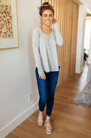 Every Girl's Favorite Basic Top Heather Gray