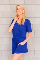 From Romp To Rest Romper Blue