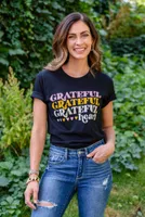 Grateful Heart Graphic T-Shirt Black