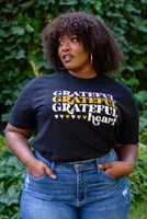 Grateful Heart Graphic T-Shirt Black